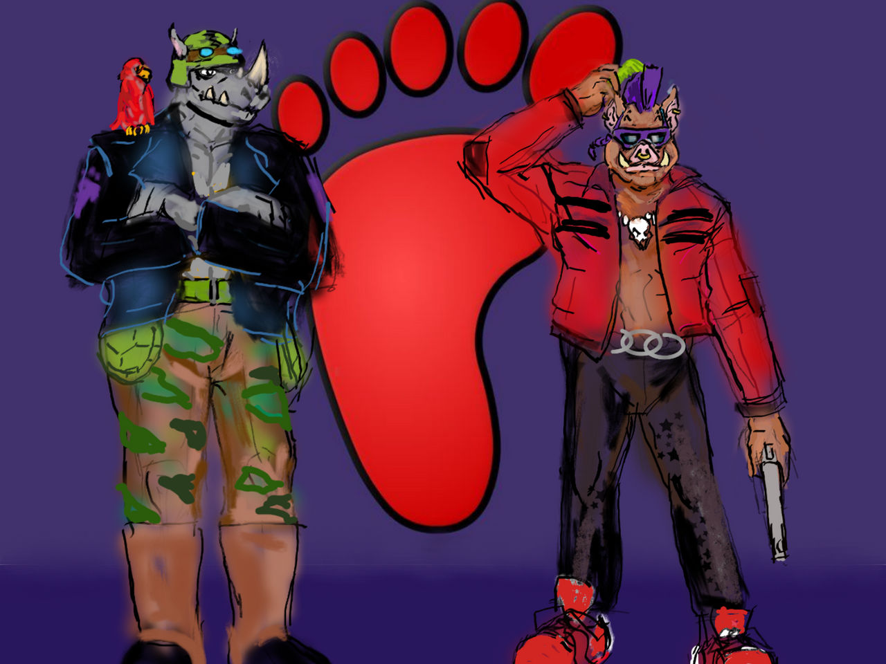 Bebop and Rocksteady by theaven on DeviantArt