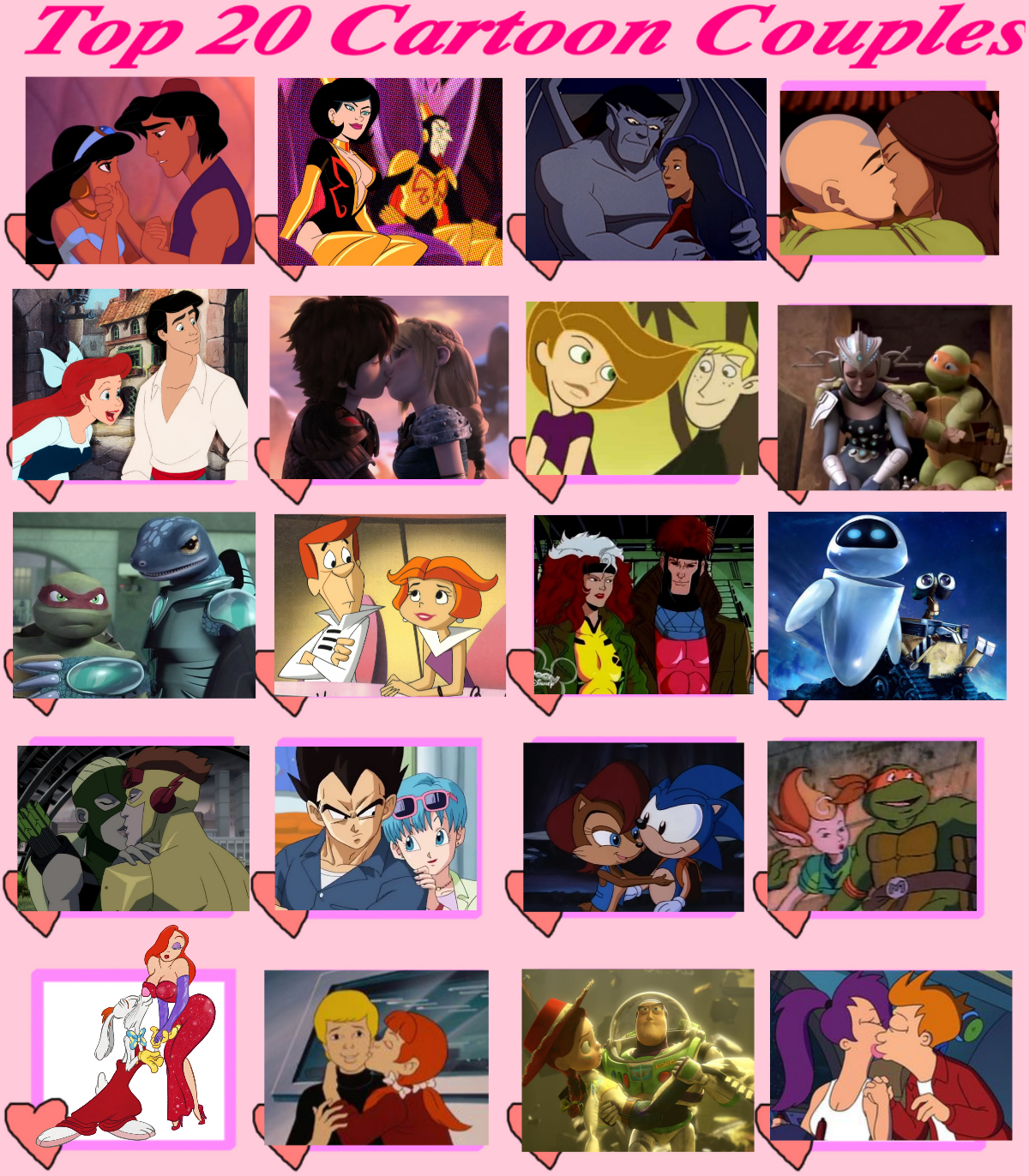 My top 20 cartoon couples by theaven on DeviantArt