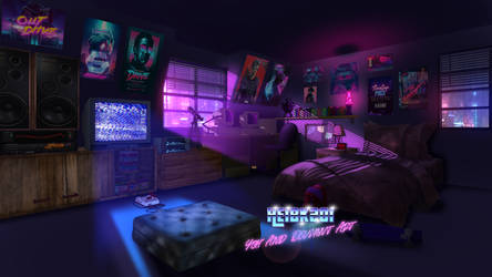 80's SynthWave Room Homage