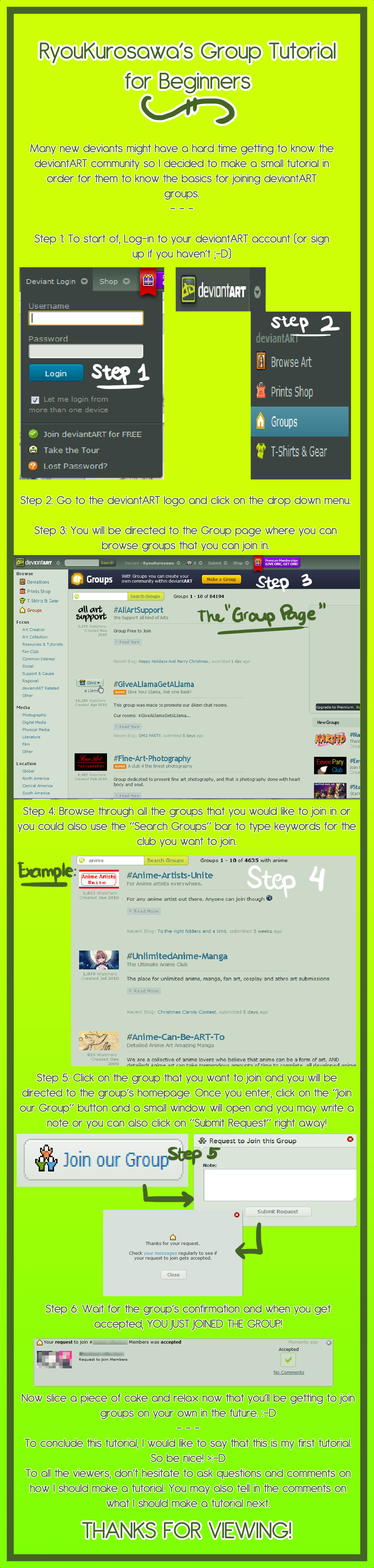 DeviantART Group Tutorial