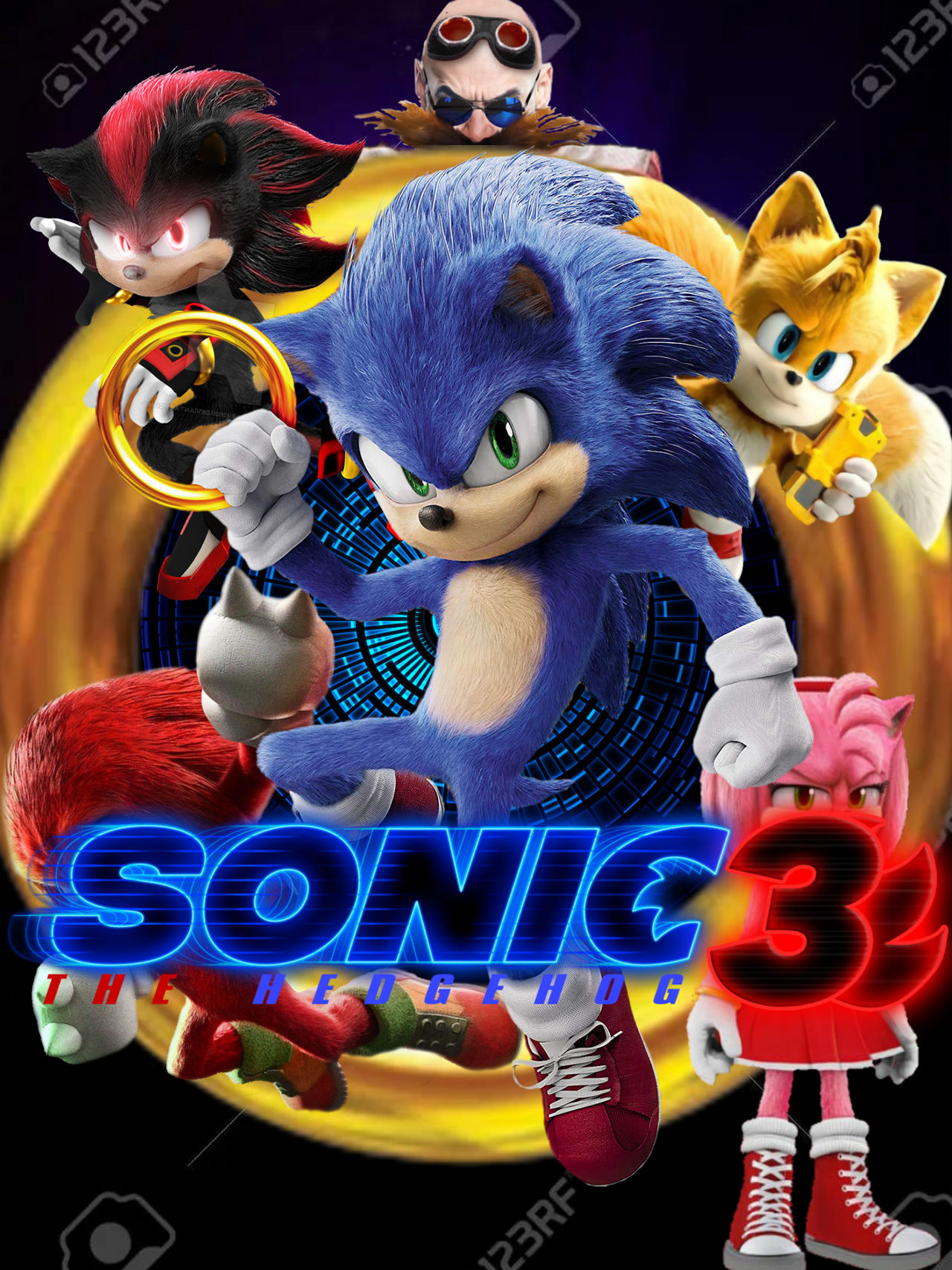 SONIC 3 HYPE — Sonic Movie Poster (Fan Made) Basically Sonic