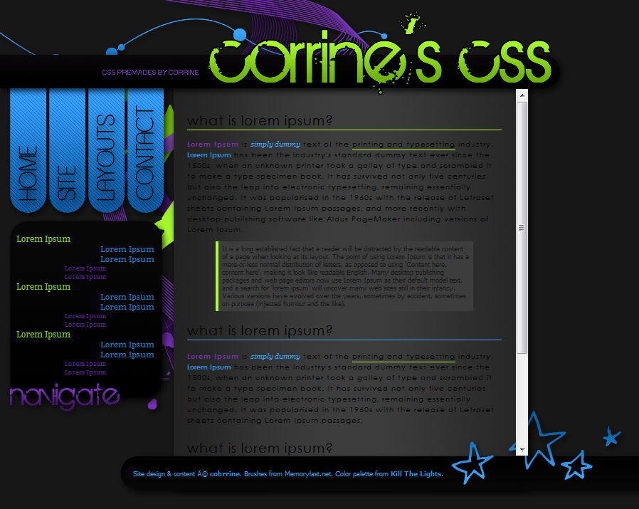 Layout for a CSS site. by ncranney on DeviantArt