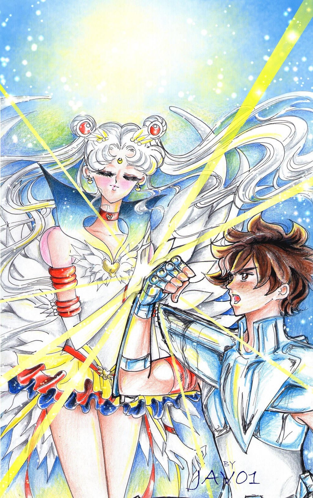 Sailor moon eternal sailor moon VS seiya by zelldinchit on DeviantArt