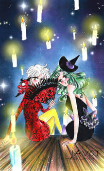 Haruka and Michiru -  halloween eve