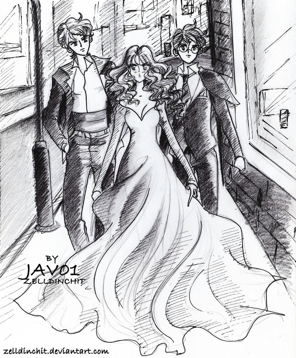 Harry ,Ron and Hermione - la huida