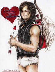 Daryl Dixon  - Valentine Cupid by zelldinchit