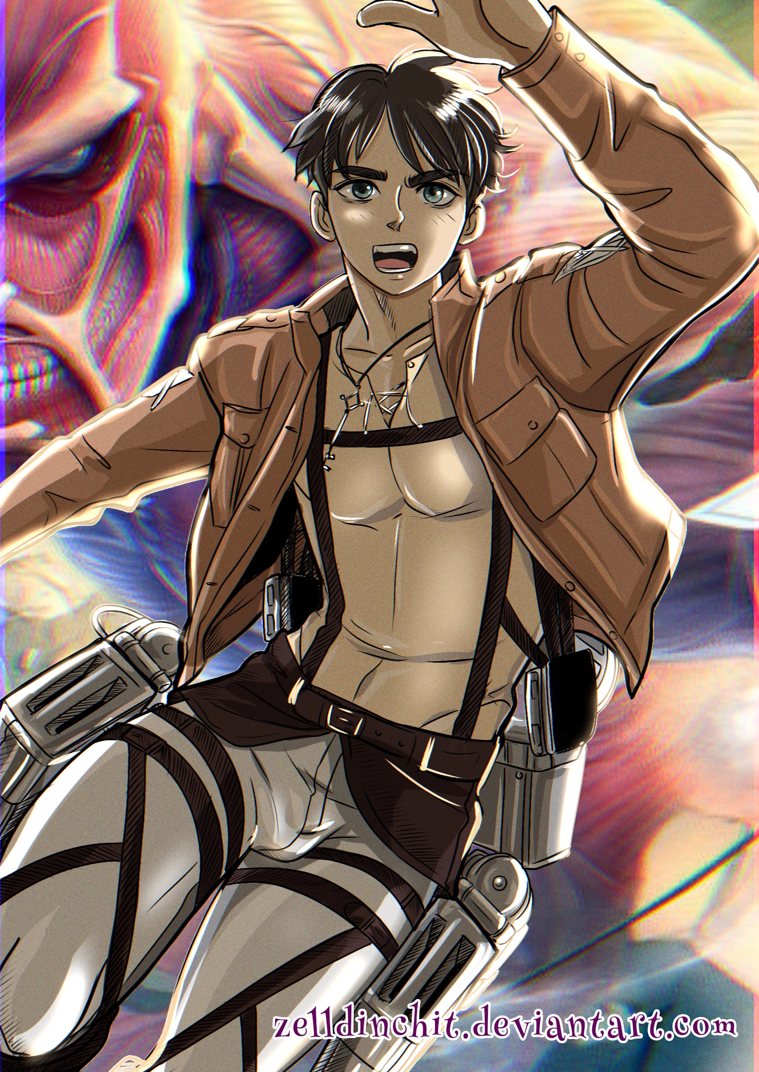 Eren Yeager de ataque a los titanes by zelldinchit on DeviantArt