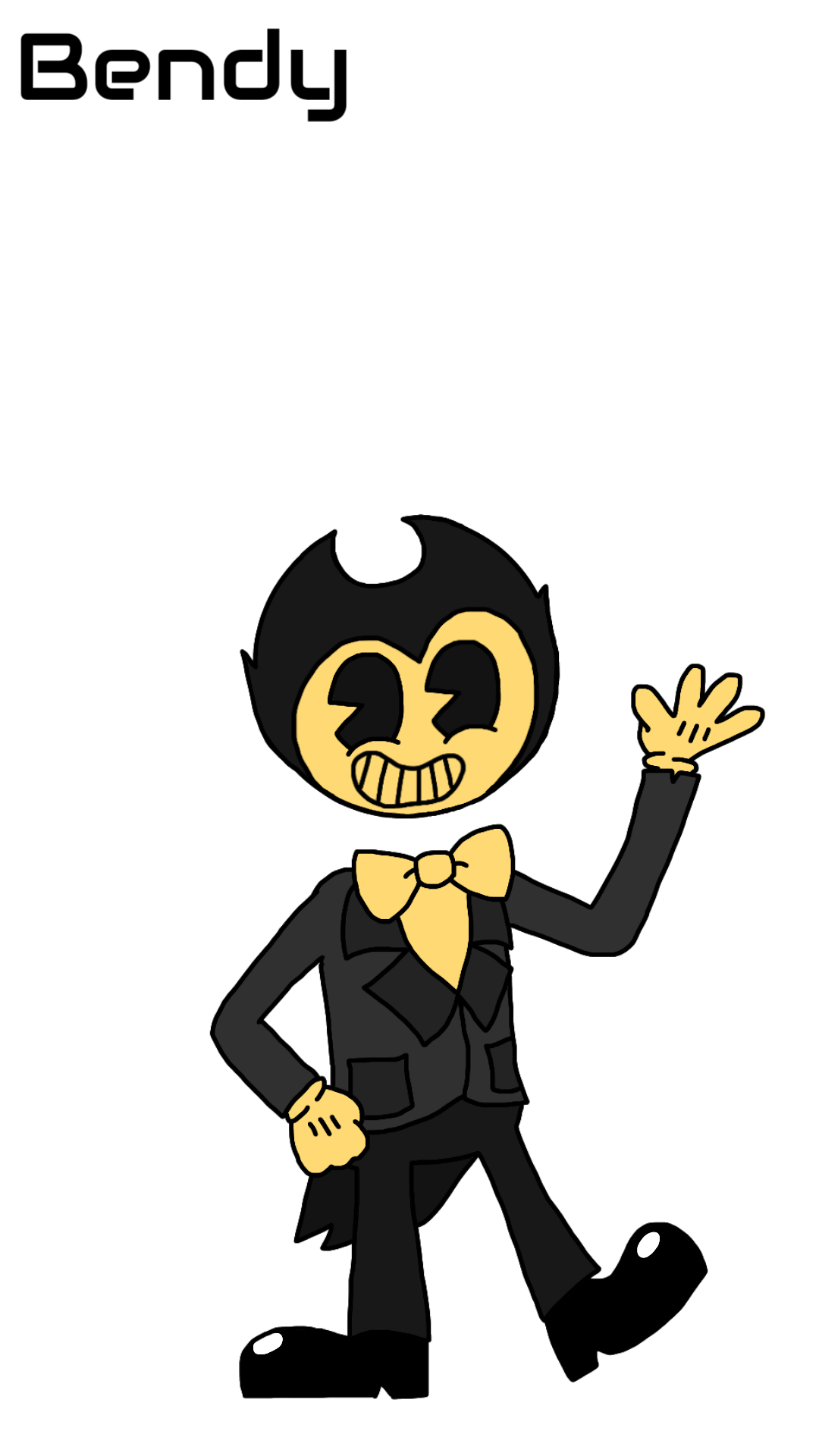 Artwork of a bendy character