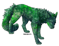 [CLOSED] Emerald Pixel Wolf Adopt - 3 points