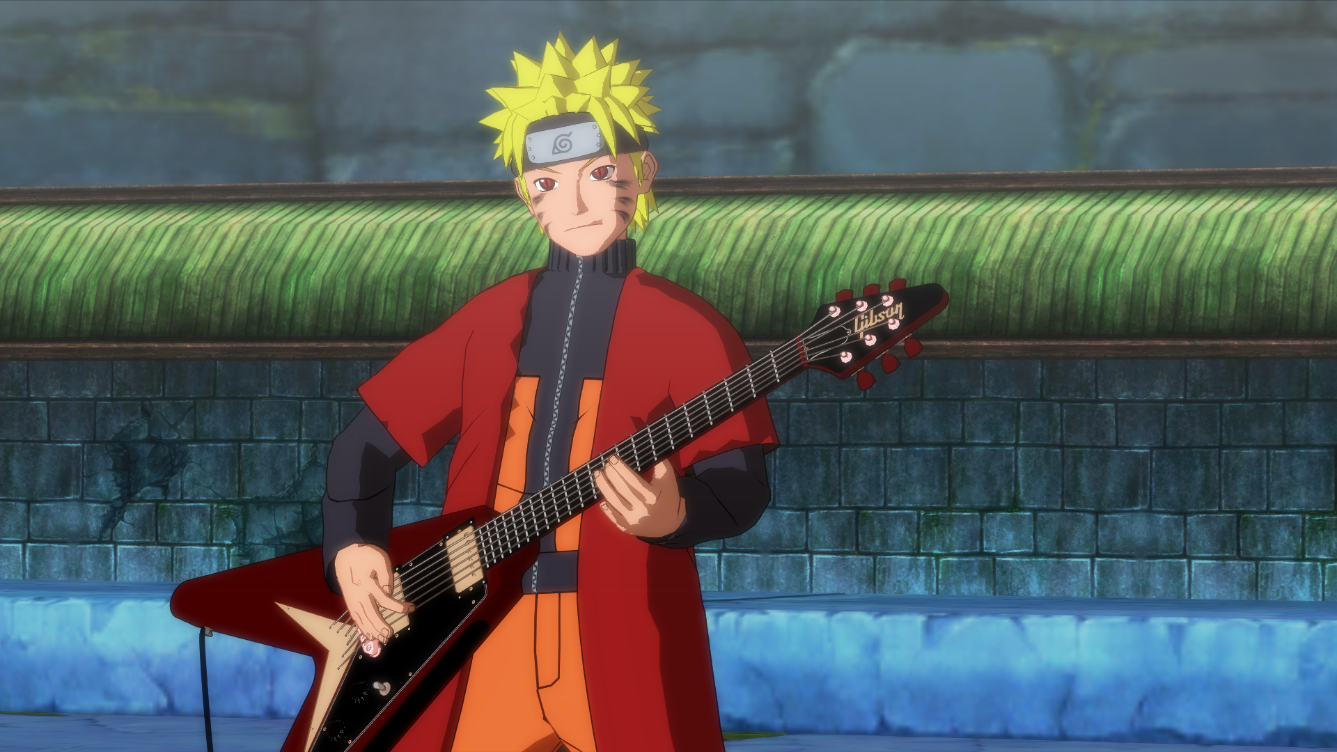 His new guitar