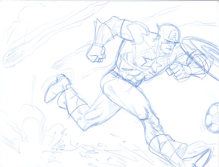 Captain America run sketch