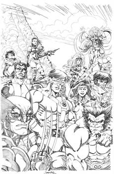 X-Men 90s pencils commission