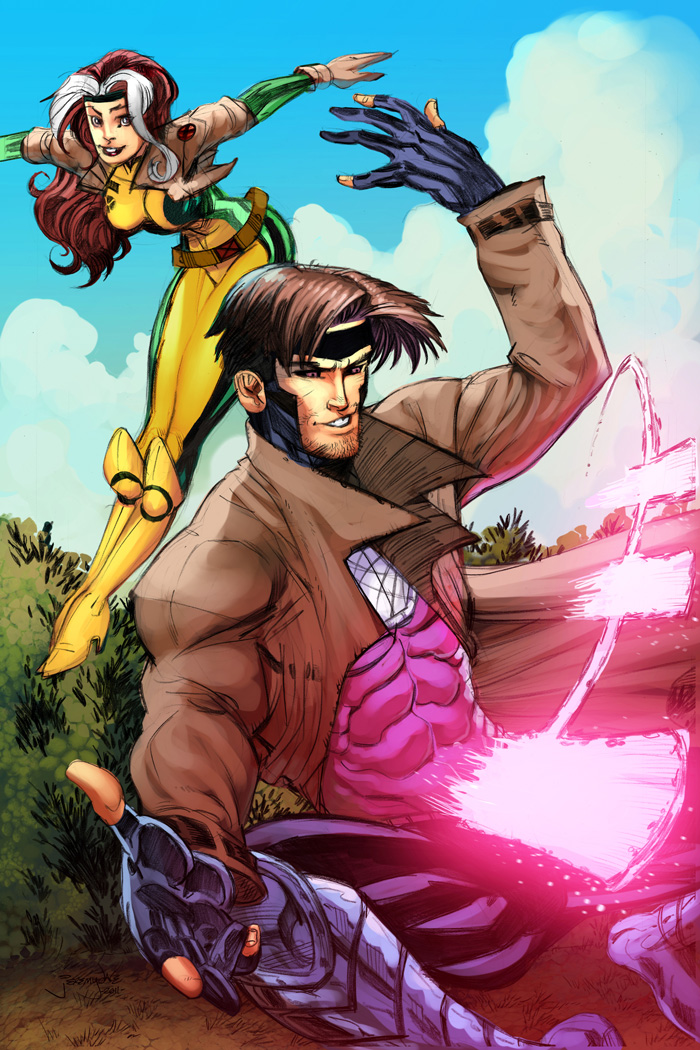 Gambit and Rogue colors