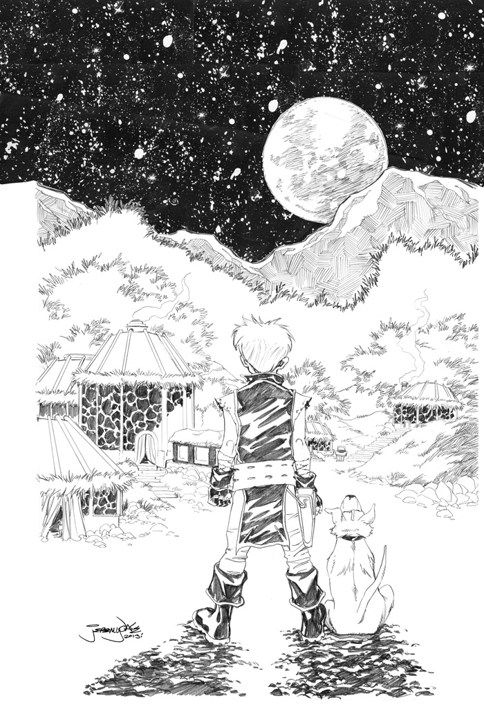 Skyward Halloween Comicfest pg 1 pencils by thejeremydale
