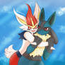 Cinderace and Lucario Pokemons