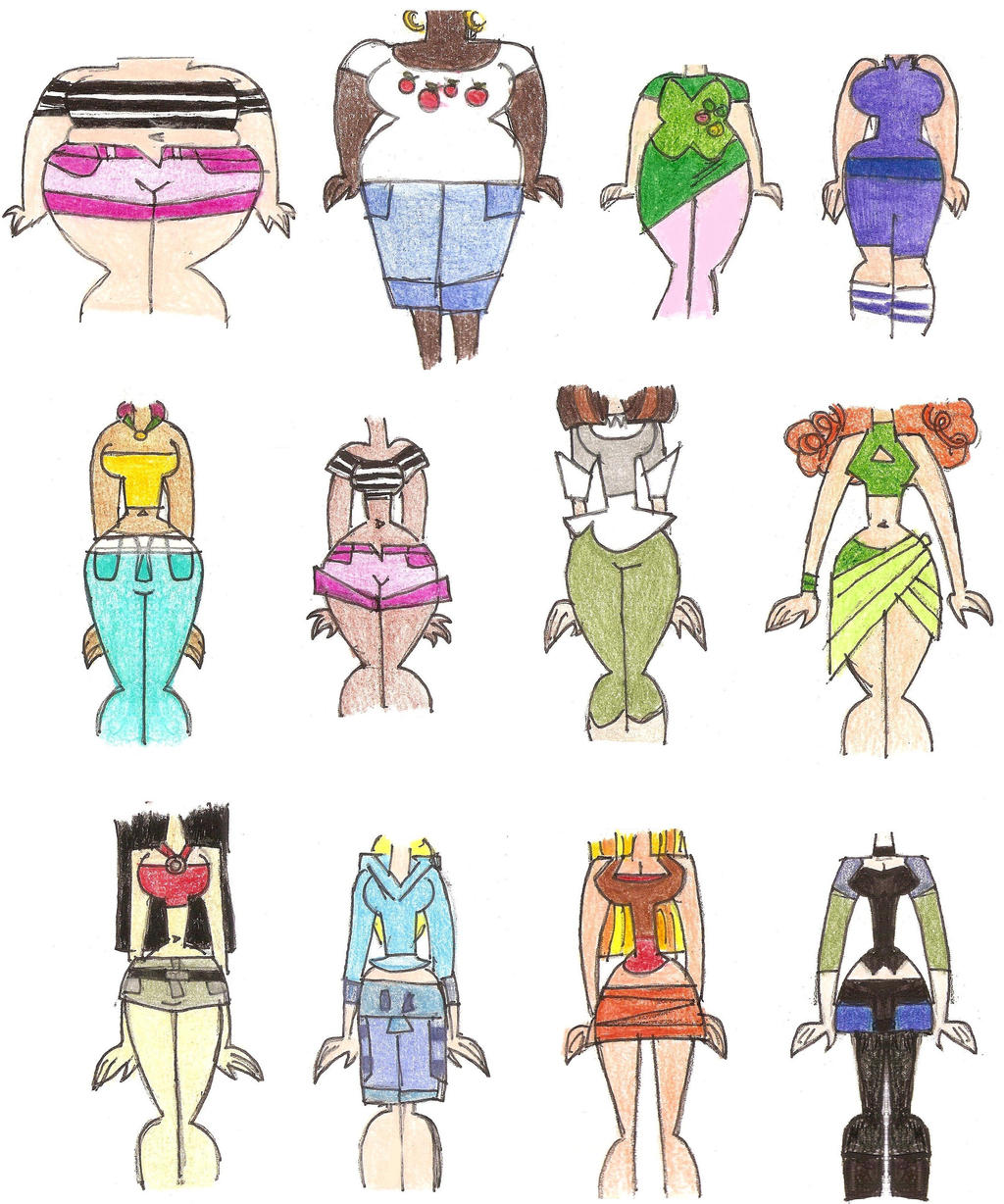 Total Drama Female Body Types by isamisa on DeviantArt