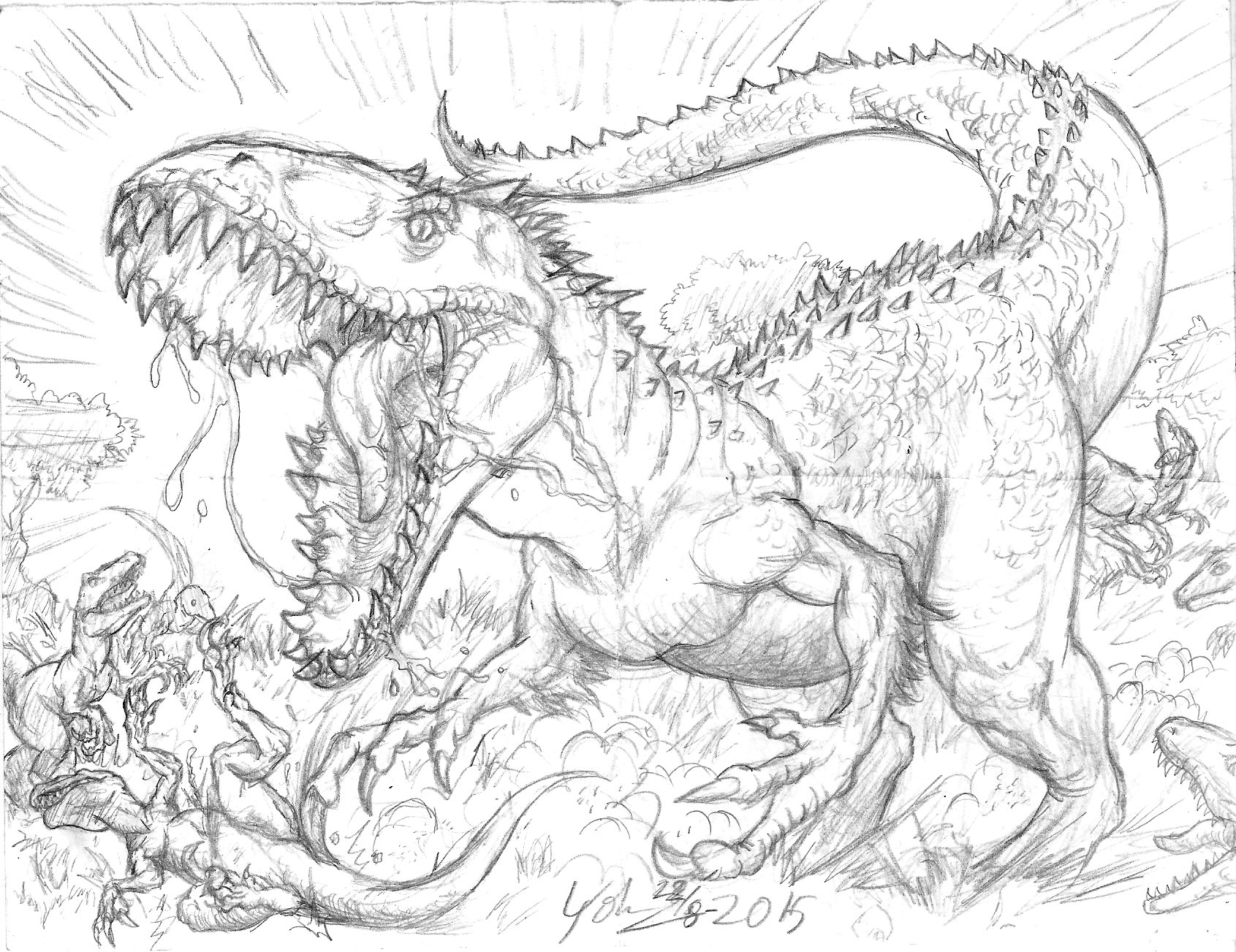 Indominus Rex Vs Velociraptors