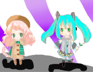 hatsune miku and chibi!!