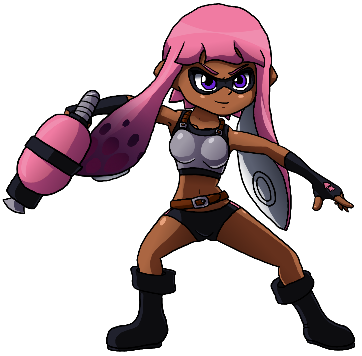 Octoling Armour Inkling in Octoling Getup by BlueSuperSonic on DeviantArt