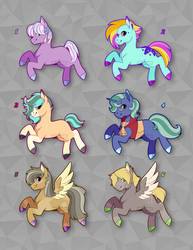 [Adopts] Chibi Pony Adopt Sheet [#37-42](ALL OPEN)