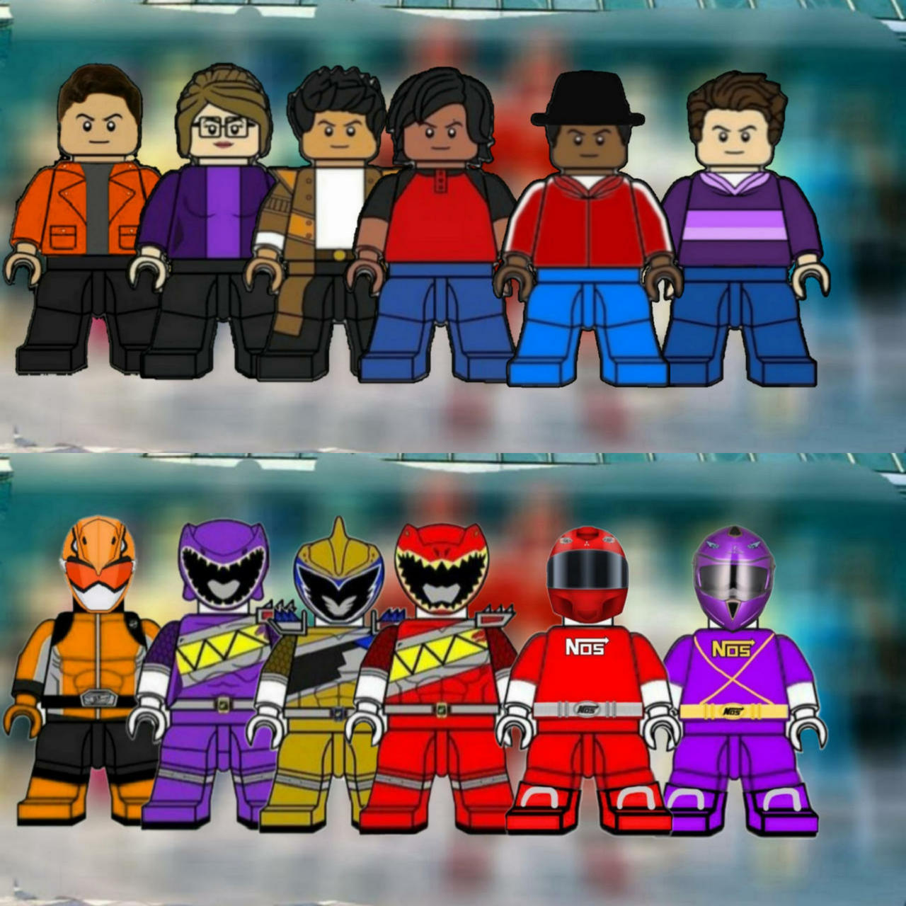Lego Power Rangers Race Wars Dino a Beast Team-Up by Legobrickfestliv ...