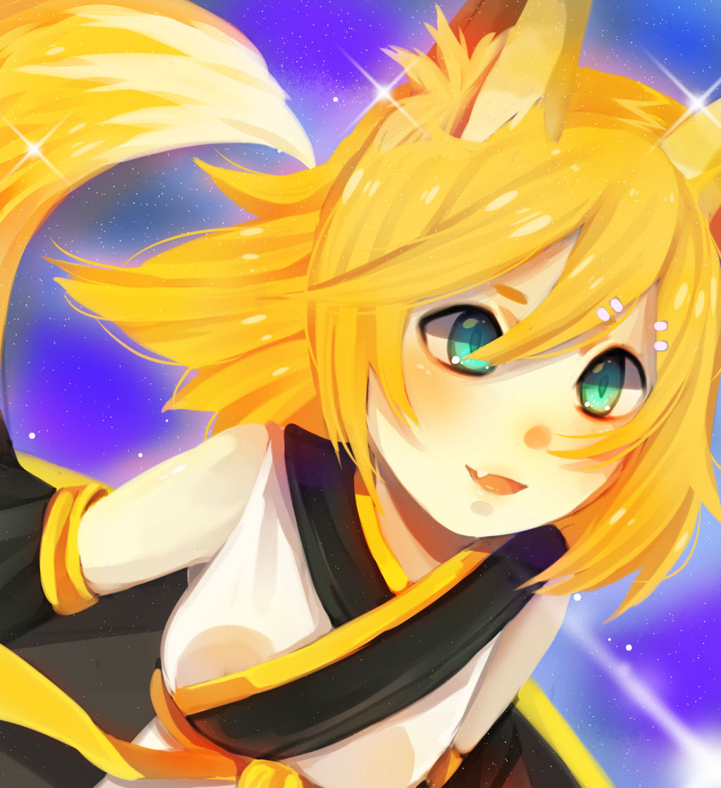 Raspberry Fox Rin The Celestial Fox - Kagamine Rin by kitkatlara on DeviantArt