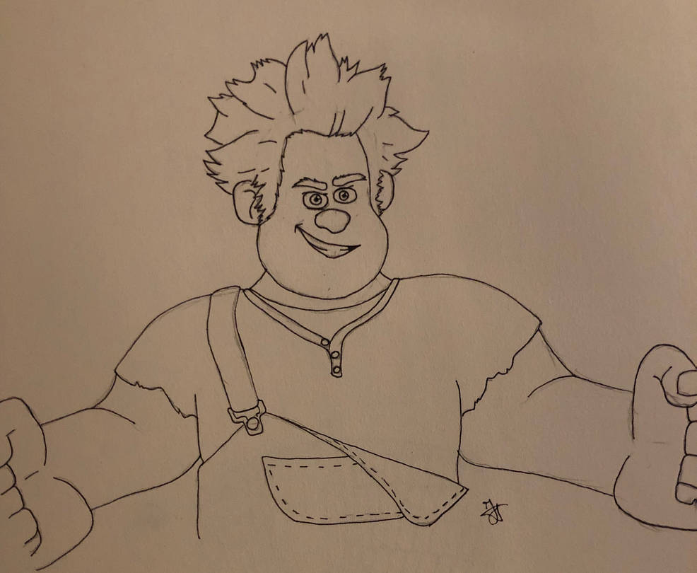 Save Ralph Drawing My very first drawing of Wreck-It Ralph ! by Vanellope-Das on DeviantArt