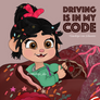 Vanellope driving with missing tooth 