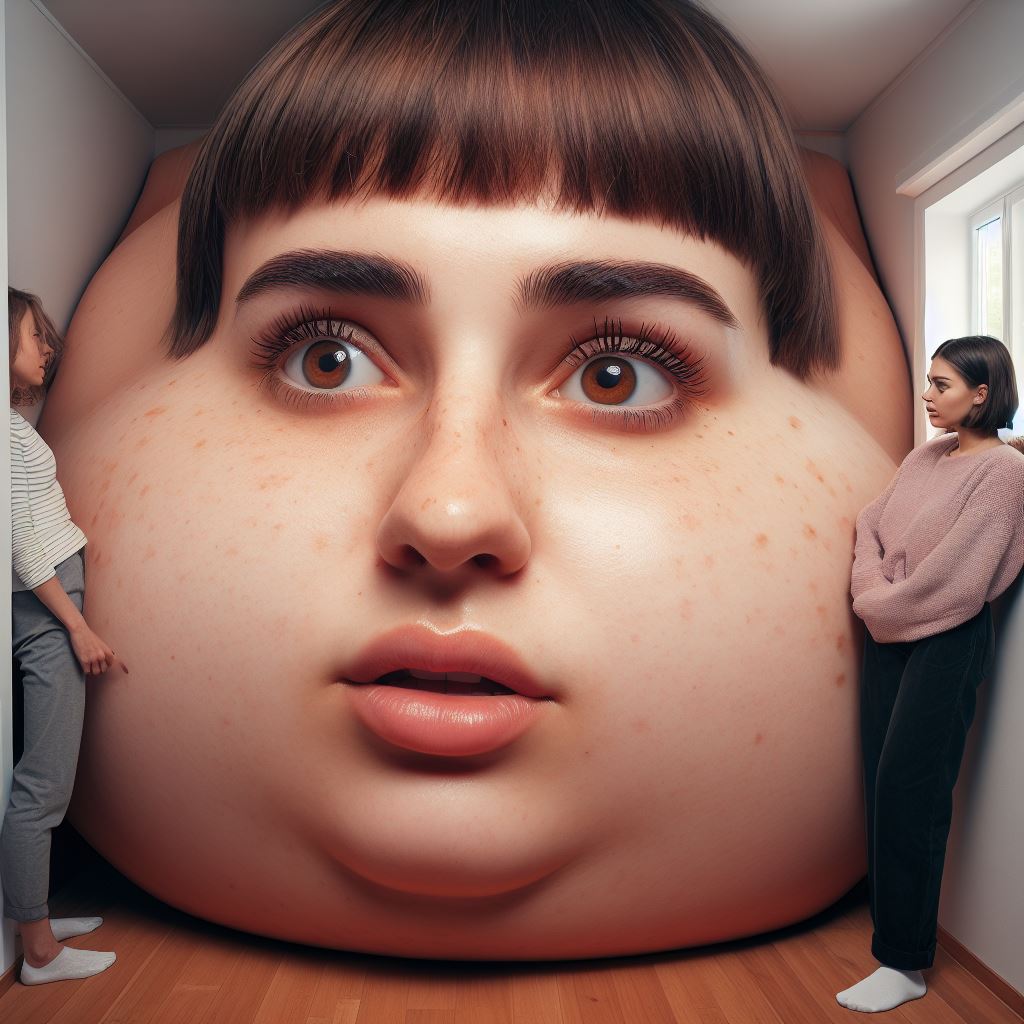 Inflanted massively inflated woman (ai) by bdf59p on DeviantArt