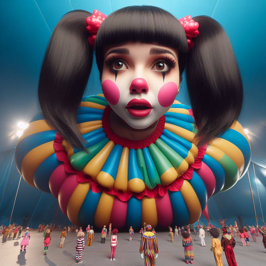massive inflated clown girl (ai) by bdf59p on DeviantArt