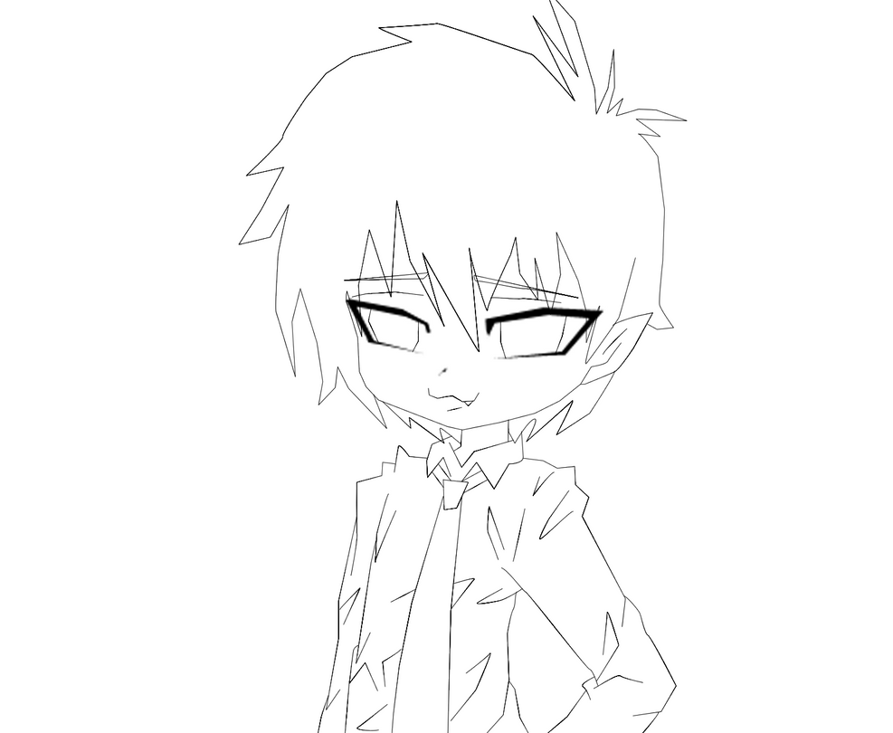 Rin Okumura from Blue Exorcist lineart by kanogt on DeviantArt.