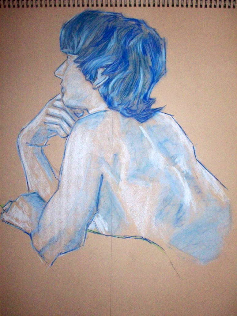 Male Figure in cool colors