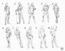 Male poses chart