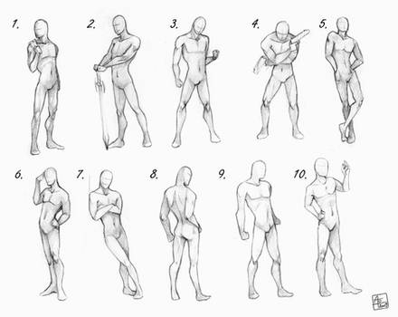 Male poses chart
