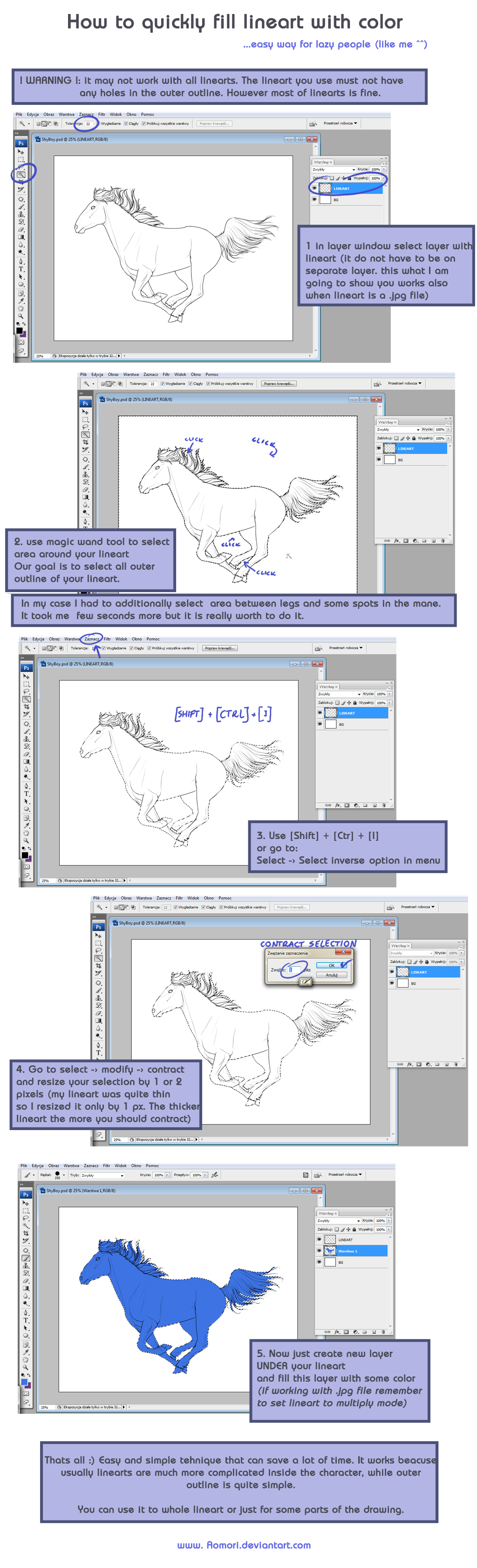 Tutorial - coloring a lineart