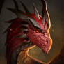 Red dragon portrait