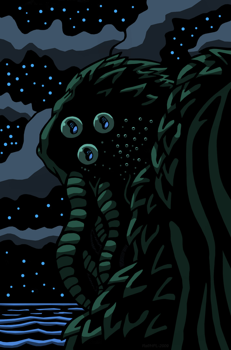 Cthulhu Looks Out To Sea