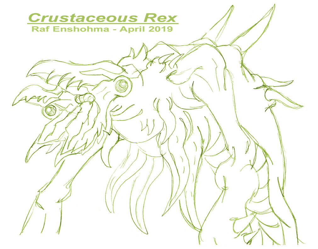 Crocosaurus Rex Deviantart Crustaceous Rex Sketch - June 2019 by Enshohma on DeviantArt