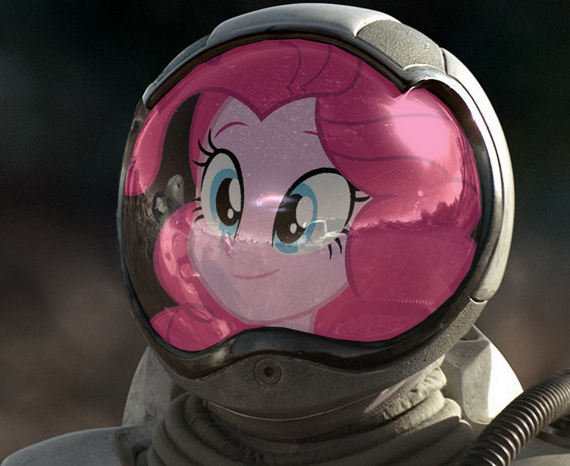 Pinkie on the moon!