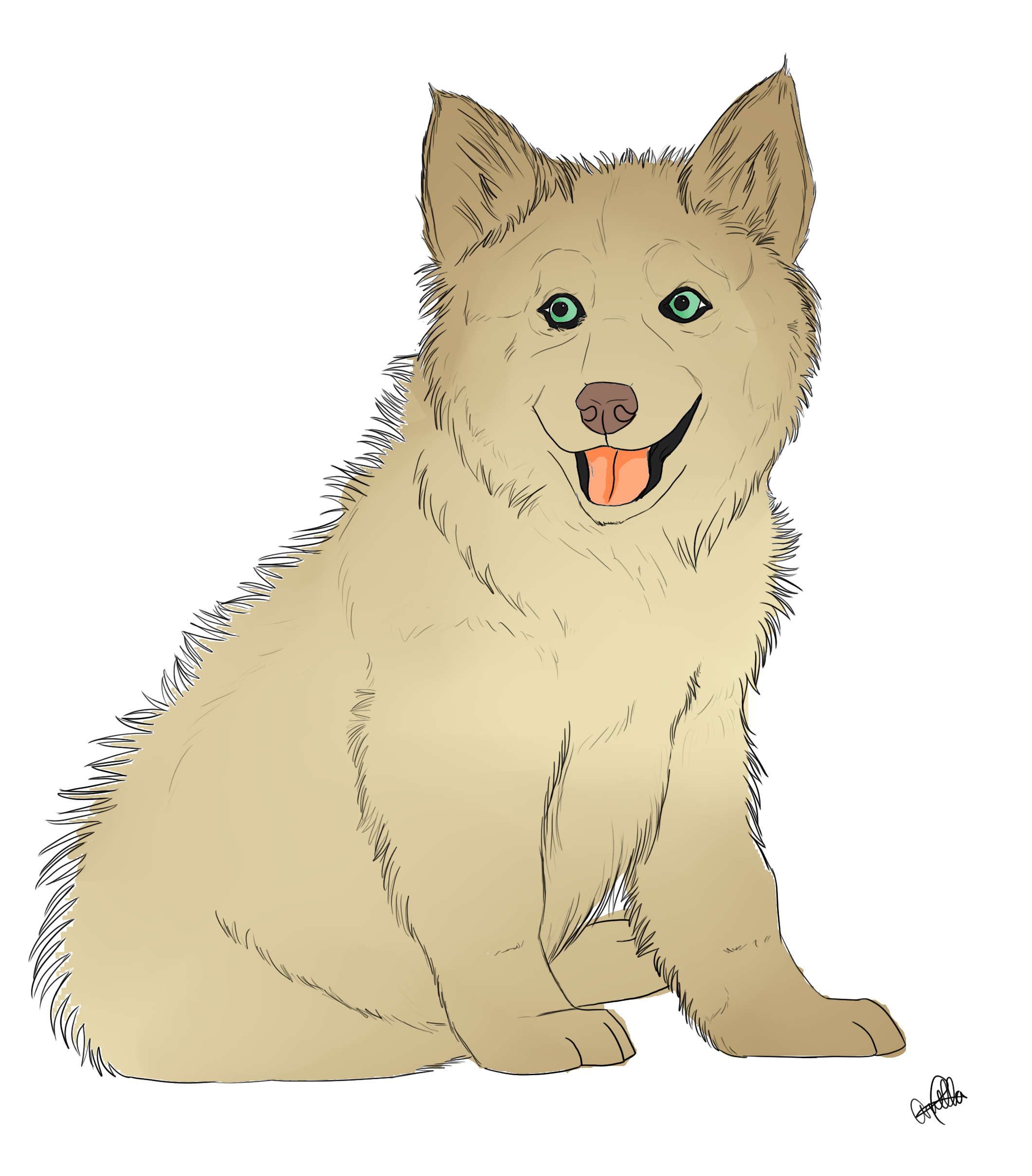 Free Puppy Lineart 2 By Spiritwollfd30dnlm