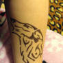 Tribal wolf tattoo!!