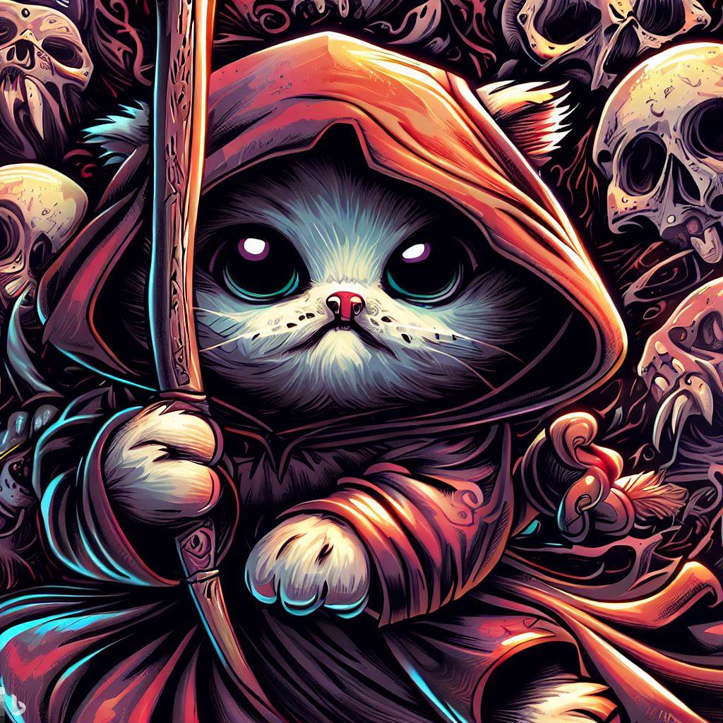 Bleood Rapper Cat Grim Reaper Cat #3 by KnofeLs on DeviantArt