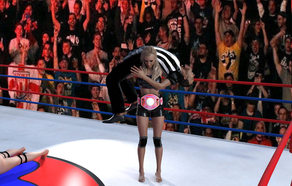 AMANDA PUTS THE REF IN A TORTURE RACK by powergirlsofstrength on DeviantArt