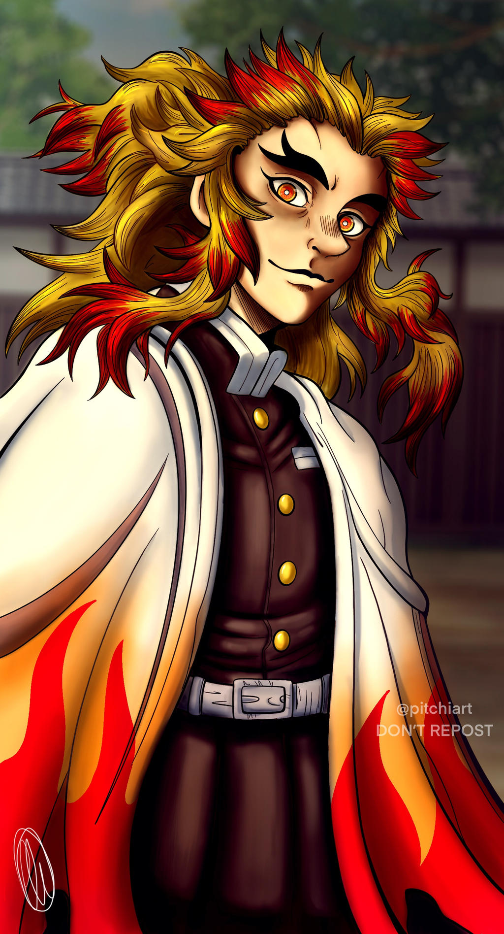 Forged Rengoku Look Rengoku (Photoshop exercise) by PitchiburakkuArt on DeviantArt