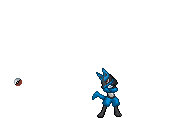 Trainer VS Lucario 1. Part 2 (battle gif)