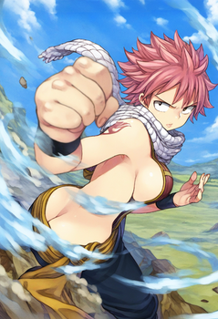 Female Natsu Dragneel Combat Stance