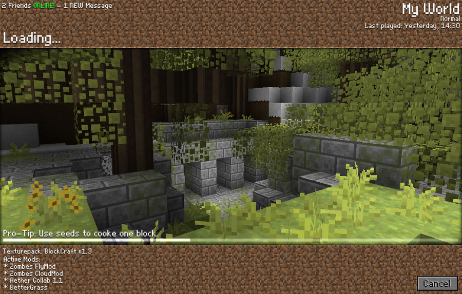 Minecraft Loadingscreen Cocept by x4ct1on on DeviantArt