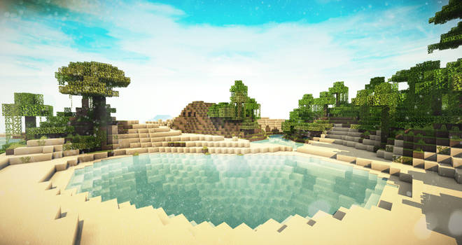 Minecraft $3 - Beautiful Desert Lake