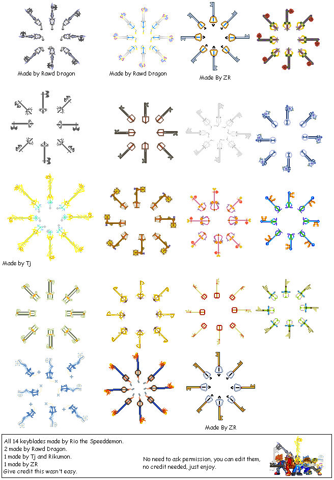 Keyblade Sheet By RioSD On DeviantArt