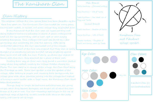 Kanihara Clan Info Sheet